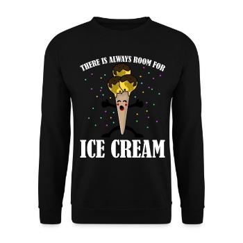 Icecream Joke Ice Cream - Unisex Pullover - Schwarz - Vorne - Alina (178cm) & Michal (187cm)