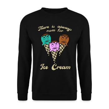 Icecream Funny Ice Cream - Unisex Pullover - Schwarz - Vorne - Alina (178cm) & Michal (187cm)
