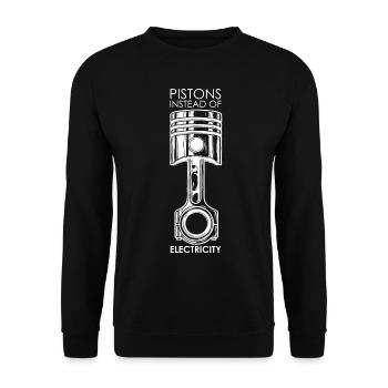 Combustion Engine Mechanic Mechanics - Unisex Sweatshirt - black - Front - Alina (178cm) & Michal (187cm)