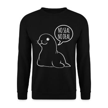 Seal Pinneped - Unisex Sweatshirt - black - Front - Alina (178cm) & Michal (187cm)