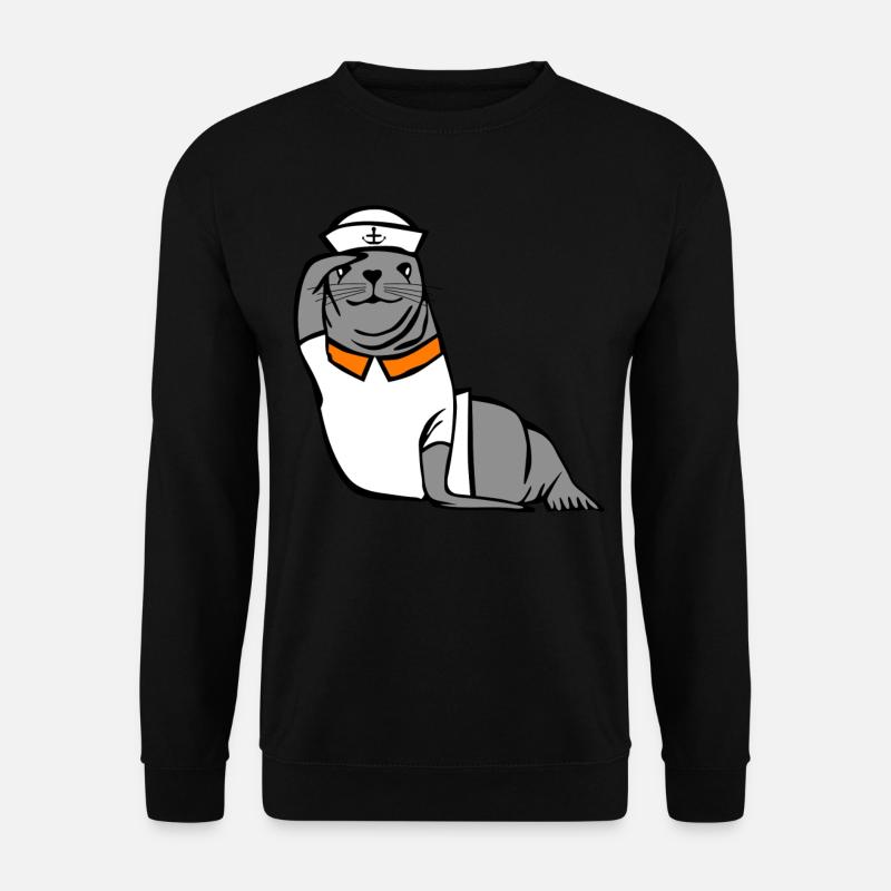 Seal Sailor Pinneped - Unisex Sweatshirt - black