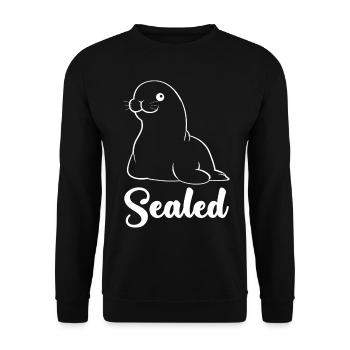 Sceau scellé Pinneped - Sweat-shirt Unisexe - noir - Devant - Alina (178cm) & Michal (187cm)