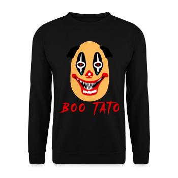 Scary Potato Clown Potatoes - Unisex Pullover - Schwarz - Vorne - Alina (178cm) & Michal (187cm)