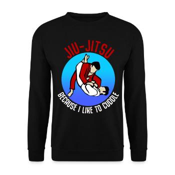 Jiu-Jitsu BJJ Brasilian Ju-Jitsu - Unisex Pullover - Schwarz - Vorne - Alina (178cm) & Michal (187cm)