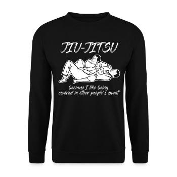 Ju-Jitsu Brasilian Jiu-Jitsu Sweat BJJ - Unisex Pullover - Schwarz - Vorne - Alina (178cm) & Michal (187cm)