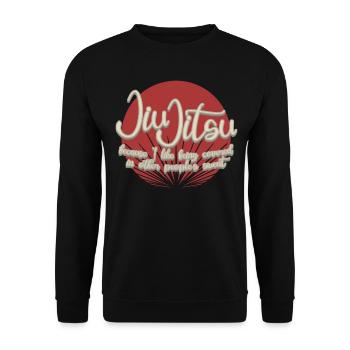 Ju-Jitsu Sweat Brasilian Jiu-Jitsu BJJ - Unisex Pullover - Schwarz - Vorne - Alina (178cm) & Michal (187cm)