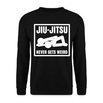Ju-Jitsu BJJ Brasilian Jiu-Jitsu - Unisex Pullover - Schwarz - Vorne - Alina (178cm) & Michal (187cm)