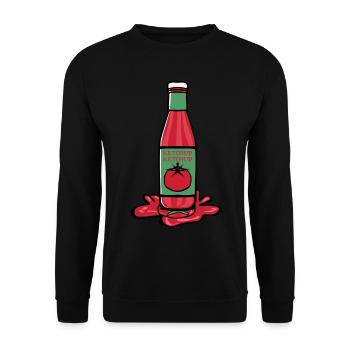 Tomato Ketchup Tomatoes - Unisex Pullover - Schwarz - Vorne - Alina (178cm) & Michal (187cm)
