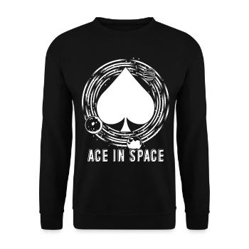 Ace in Space - Unisex Sweatshirt - black - Front - Alina (178cm) & Michal (187cm)