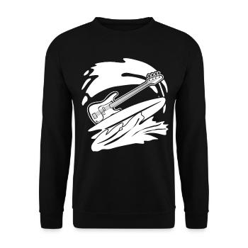 Surf Guitare Basse avec Planche de Surf - Sweat-shirt Unisexe - noir - Devant - Alina (178cm) & Michal (187cm)