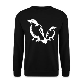 Ravens Crows Crow Raven - Unisex Pullover - Schwarz - Vorne - Alina (178cm) & Michal (187cm)