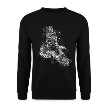 Raven Ravens Crows Crow - Unisex Pullover - Schwarz - Vorne - Alina (178cm) & Michal (187cm)