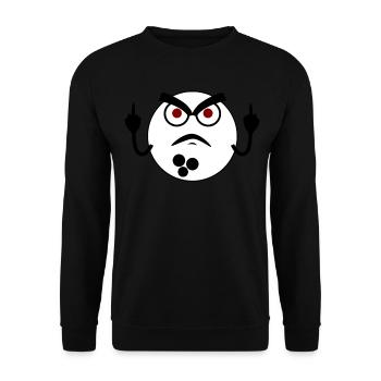 Grumpy Bowling Ball Bowling Pin - Unisex Pullover - Schwarz - Vorne - Alina (178cm) & Michal (187cm)