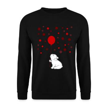 French Bulldog with Balloon - Unisex Sweatshirt - black - Front - Alina (178cm) & Michal (187cm)