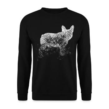 French Bulldog Bouledogue Français - Unisex Sweatshirt - black - Front - Alina (178cm) & Michal (187cm)
