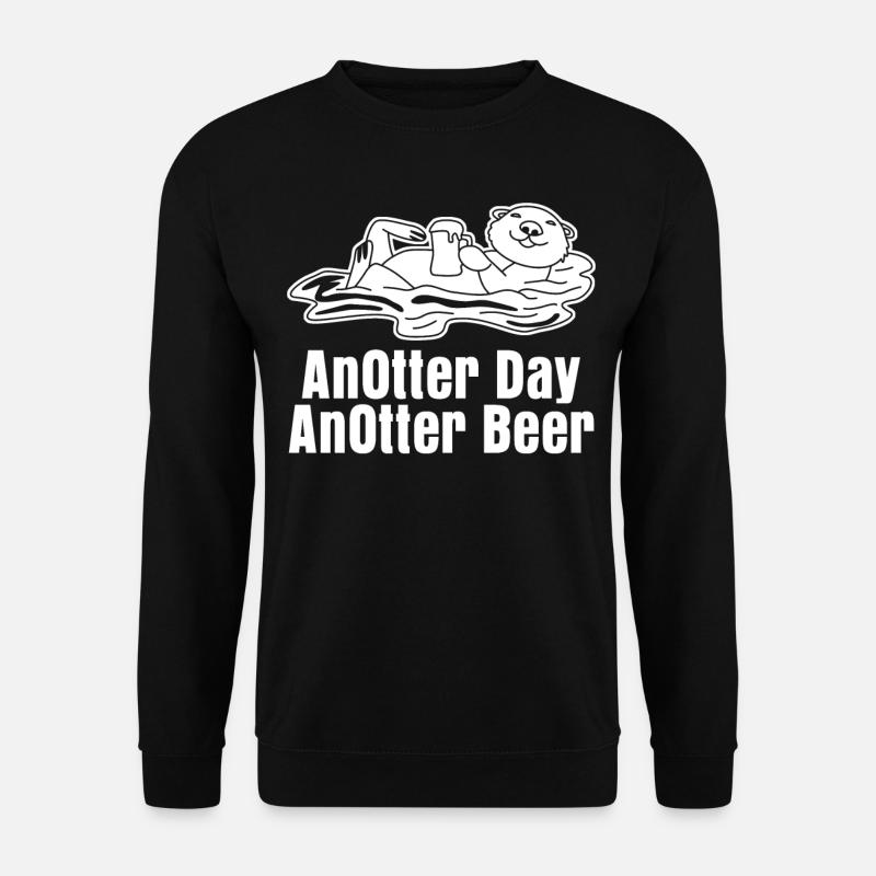 Otter and Beer - Unisex Sweatshirt - black