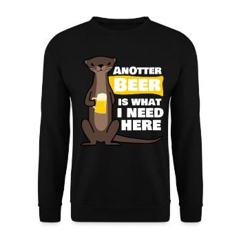 Beer Otter - Unisex Pullover - Schwarz - Vorne - Alina (178cm) & Michal (187cm)