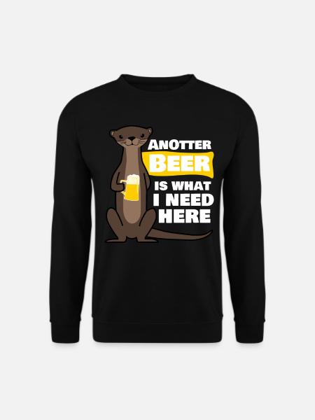 Beer Otter - Unisex Sweatshirt - black