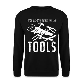 Tool Craftsman Tools - Unisex Sweatshirt - black - Front - Alina (178cm) & Michal (187cm)