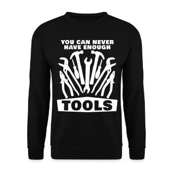 Tool DIY Craftsman Tools - Unisex Pullover - Schwarz - Vorne - Alina (178cm) & Michal (187cm)
