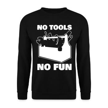 Tool Craftsman DIY Tools - Unisex Pullover - Schwarz - Vorne - Alina (178cm) & Michal (187cm)