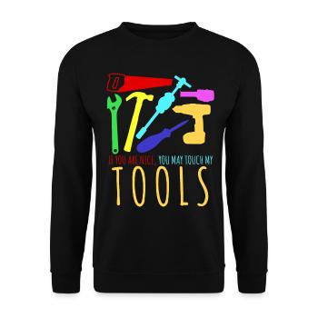 Craftsman Tools Tool DIY - Unisex Pullover - Schwarz - Vorne - Alina (178cm) & Michal (187cm)