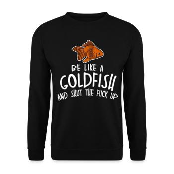 Goldfishes Goldfish Aquarium Gold Fish - Unisex Pullover - Schwarz - Vorne - Alina (178cm) & Michal (187cm)