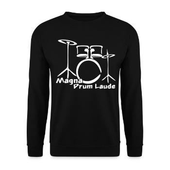 Drumset Drum Drummer Drums - Unisex Pullover - Schwarz - Vorne - Alina (178cm) & Michal (187cm)