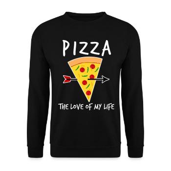 Pizza Pizzaria Restaurant - Unisex Sweatshirt - black - Front - Alina (178cm) & Michal (187cm)