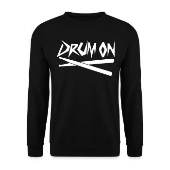 Drums Drumset Drum Drummer - Unisex Pullover - Schwarz - Vorne - Alina (178cm) & Michal (187cm)