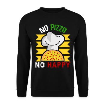 Pizza Restaurant Pizzaria - Unisex Sweatshirt - black - Front - Alina (178cm) & Michal (187cm)