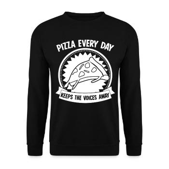 Pizzas Pizzaria Pizza - Unisex Sweatshirt - black - Front - Alina (178cm) & Michal (187cm)