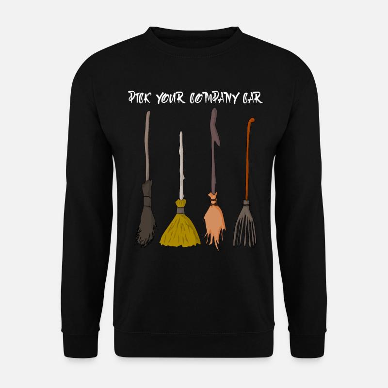 Witch's Broom Halloween Witch Witchcraft - Unisex Pullover - Schwarz