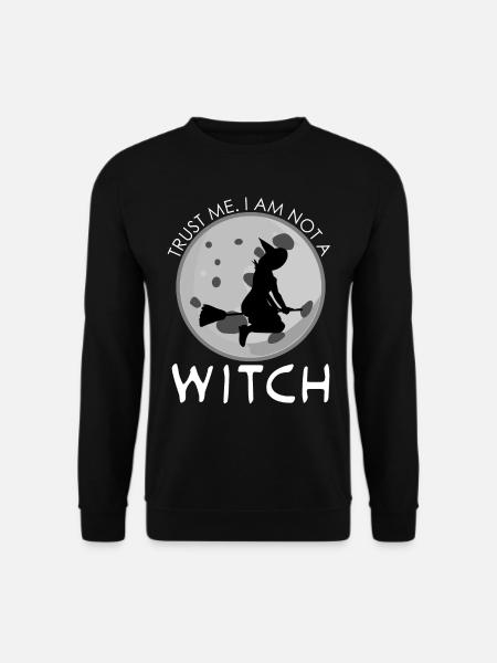 Witch Joke Witchcraft Witch's Broom - Unisex Pullover - Schwarz