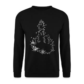 Middle Finger Birds Misanthrope - Unisex Pullover - Schwarz - Vorne - Alina (178cm) & Michal (187cm)