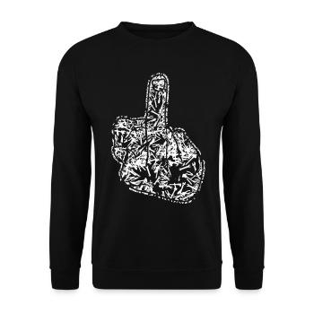 Middle Finger Tools Misanthrope - Unisex Pullover - Schwarz - Vorne - Alina (178cm) & Michal (187cm)