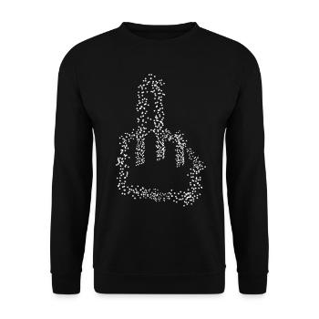Middle Finger Stars Misanthrope - Unisex Pullover - Schwarz - Vorne - Alina (178cm) & Michal (187cm)