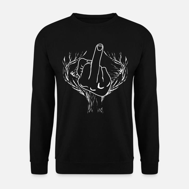 Middle Finger Tree Misanthrope - Unisex Pullover - Schwarz