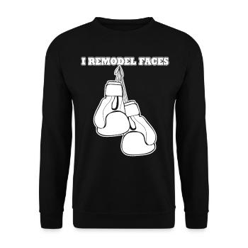 Boxer Joke Boxing Gloves - Unisex Pullover - Schwarz - Vorne - Alina (178cm) & Michal (187cm)