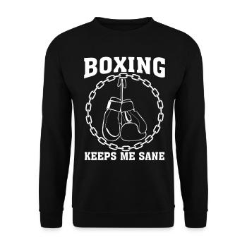 Boxer Puncher Boxing Gloves - Unisex Pullover - Schwarz - Vorne - Alina (178cm) & Michal (187cm)