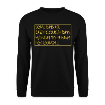 Couch Jokes - Unisex Pullover - Schwarz - Vorne - Alina (178cm) & Michal (187cm)