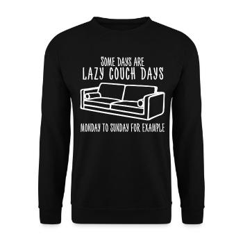 Couch Joke - Unisex Pullover - Schwarz - Vorne - Alina (178cm) & Michal (187cm)