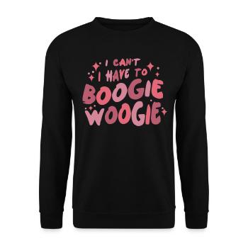 Boogie Woogie Retro Tanzen Swing - Unisex Pullover - Schwarz - Vorne - Alina (178cm) & Michal (187cm)