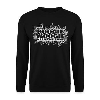 Boogie Woogie Swing Dance Dancing - Unisex Sweatshirt - black - Front - Alina (178cm) & Michal (187cm)