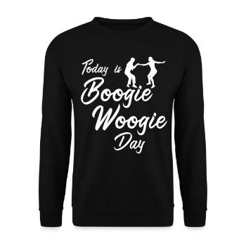 Swing Boogie Woogie Dance Dancing - Unisex Sweatshirt - black - Front - Alina (178cm) & Michal (187cm)
