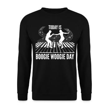 Dancing Swing Boogie Woogie Dance - Unisex Sweatshirt - black - Front - Alina (178cm) & Michal (187cm)