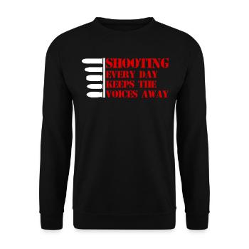 Guns Gun Rifle Weapons Firearm Pistol - Unisex Pullover - Schwarz - Vorne - Alina (178cm) & Michal (187cm)