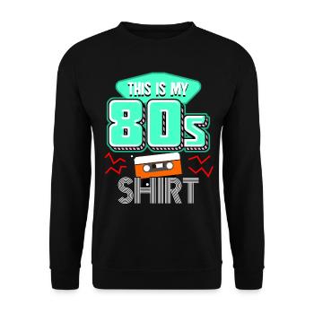 Rétro des années 1980 et des années 80 - Sweat-shirt Unisexe - noir - Devant - Alina (178cm) & Michal (187cm)