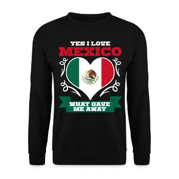 Mexico Heart Mexican Flag Mexicans - Unisex Sweatshirt - black - Front - Alina (178cm) & Michal (187cm)