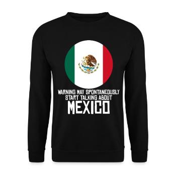 Mexique Drapeau Mexicains Mexicains - Sweat-shirt Unisexe - noir - Devant - Alina (178cm) & Michal (187cm)